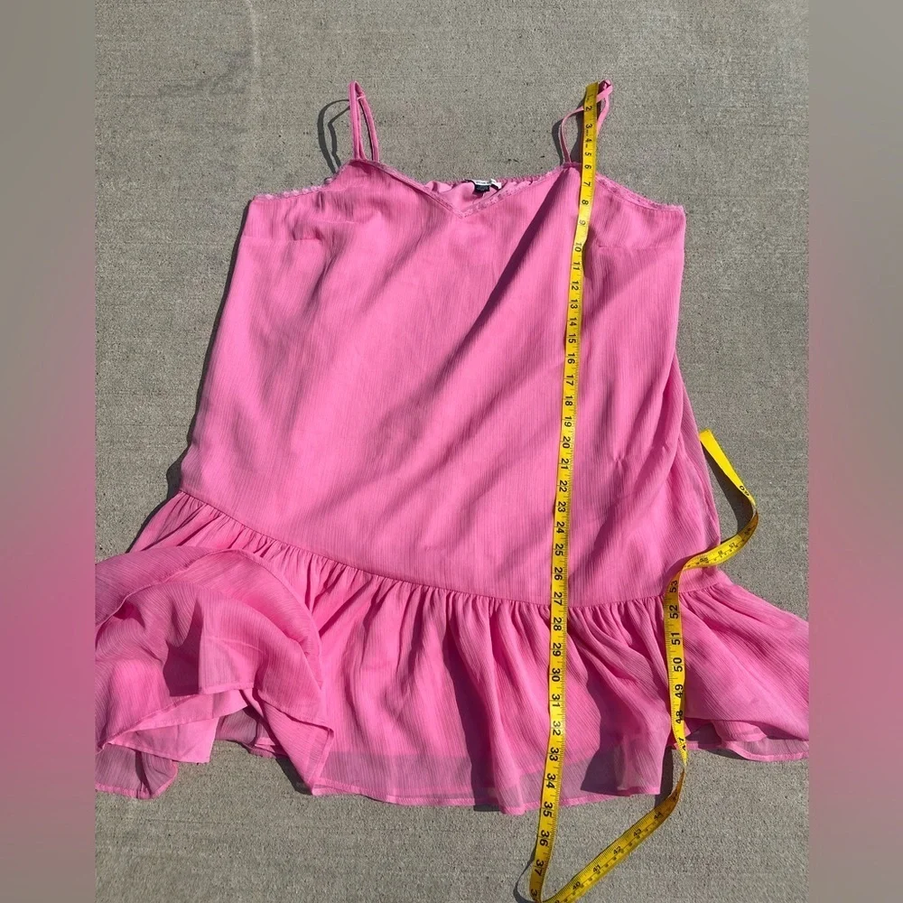 American Eagle Outfitters Pink Ruffled Spaghetti Strap Dress, Size XXL